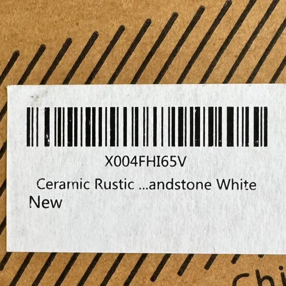Brand New LE TAUCI White Sandstone Round Vase 10” Modern Minimalist Home Decor